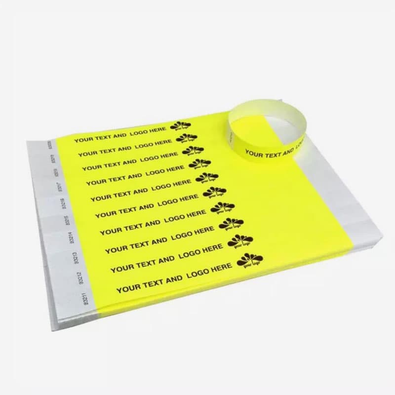 Wristbands Tyvek Black Print
