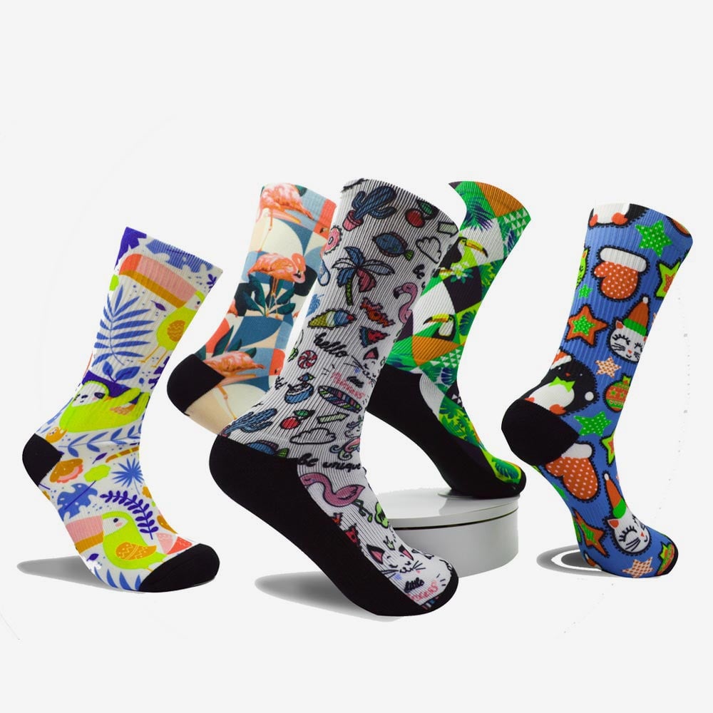 Cotton Printed Crew Sock